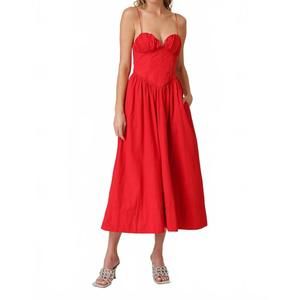 NEW LINE AND DOT carmin maxi dress in red